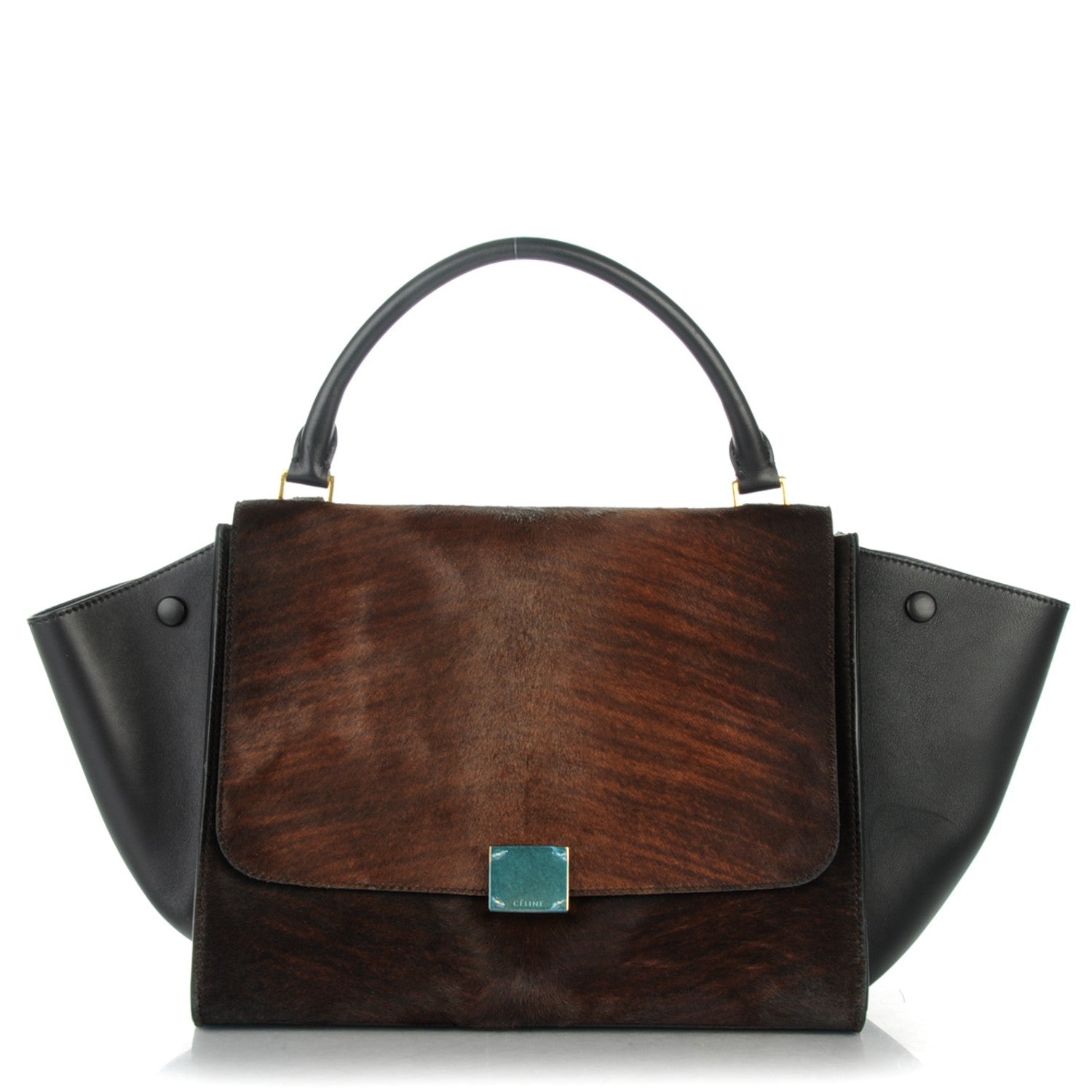 Celine Shaded Pony Hair Calfskin Medium Trapeze Brown 1 of 7