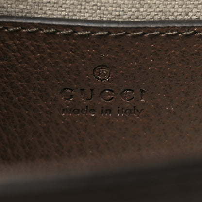 Gucci GG Supreme Monogram Textured Dollar Calfskin Web Mini Ophidia Padlock Top Handle Chain Shoulder Bag Beige Ebony New Acero 6 of 9