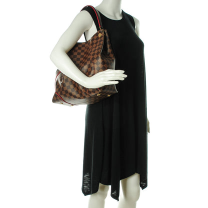 Louis Vuitton Damier Ebene Caissa Hobo Cherry 2 of 7