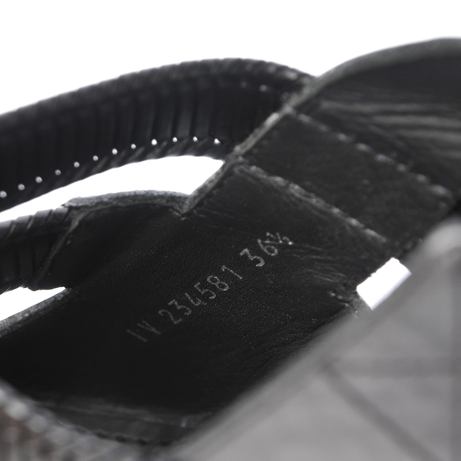 Saint Laurent Calfskin Woven Platform Sandals 36.5 Black 12 of 12
