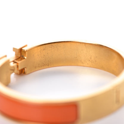 Hermes Enamel Narrow Clic Clac H Bracelet PM Orange 5 of 7