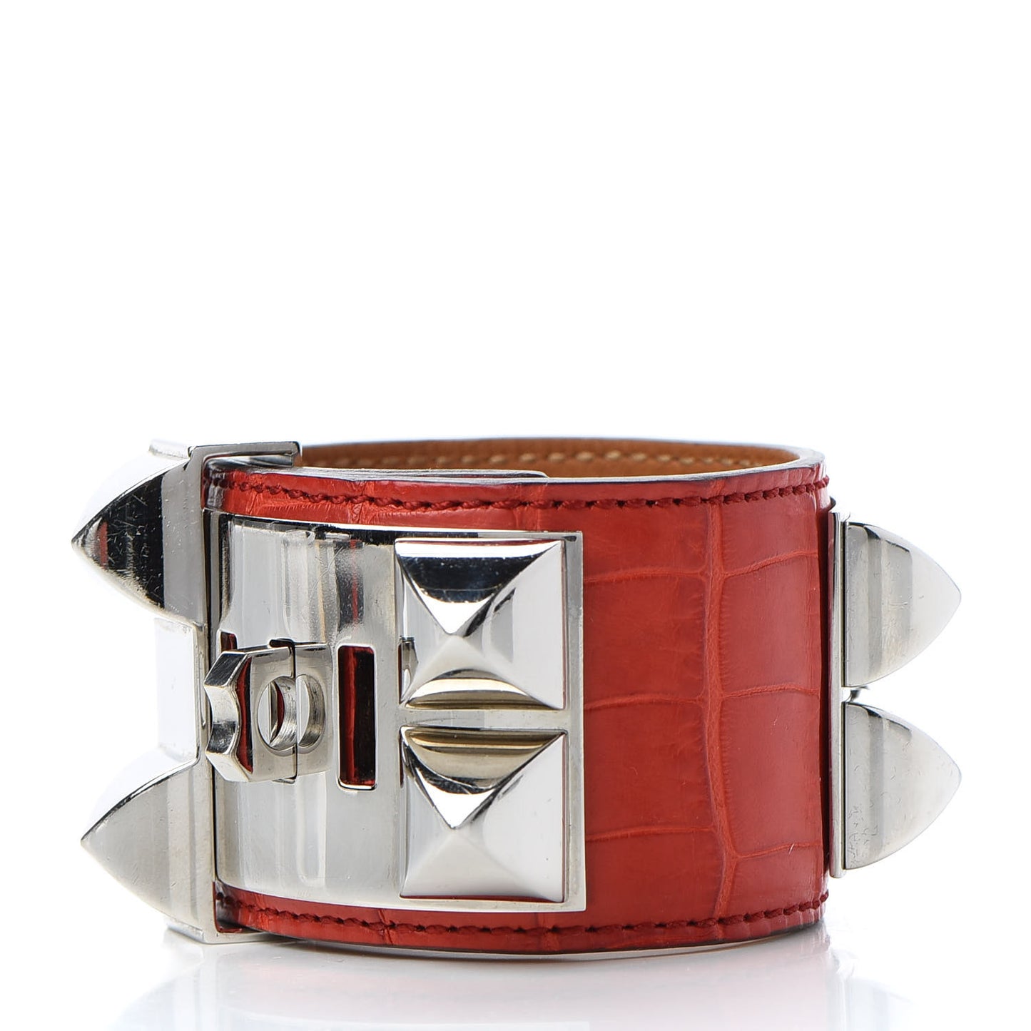 Shiny Alligator Collier De Chien CDC Bracelet S Geranium