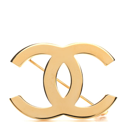 Chanel Metal Large CC Brooch Gold 1 of 3