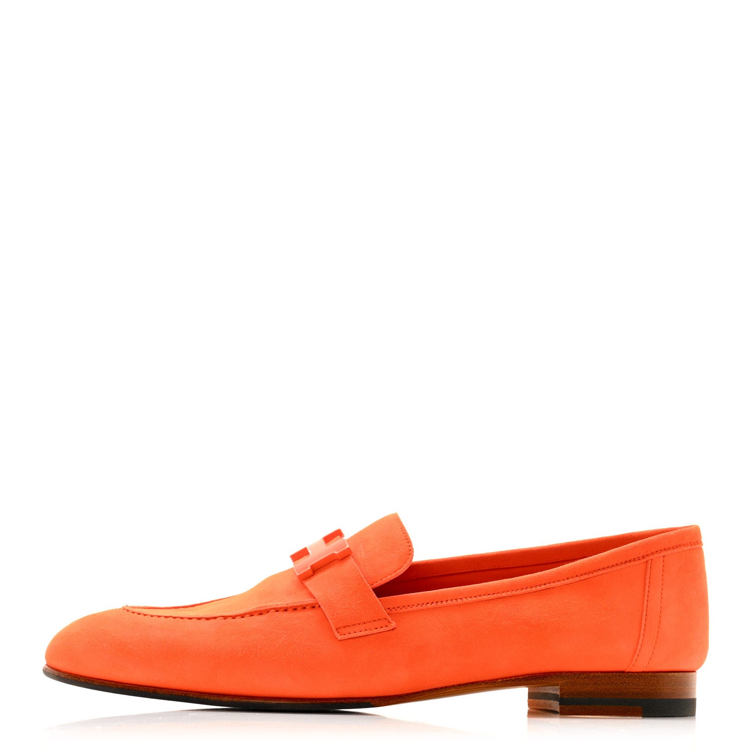 Hermes Suede Goatskin Paris Loafers 39.5 Feu 1 of 10