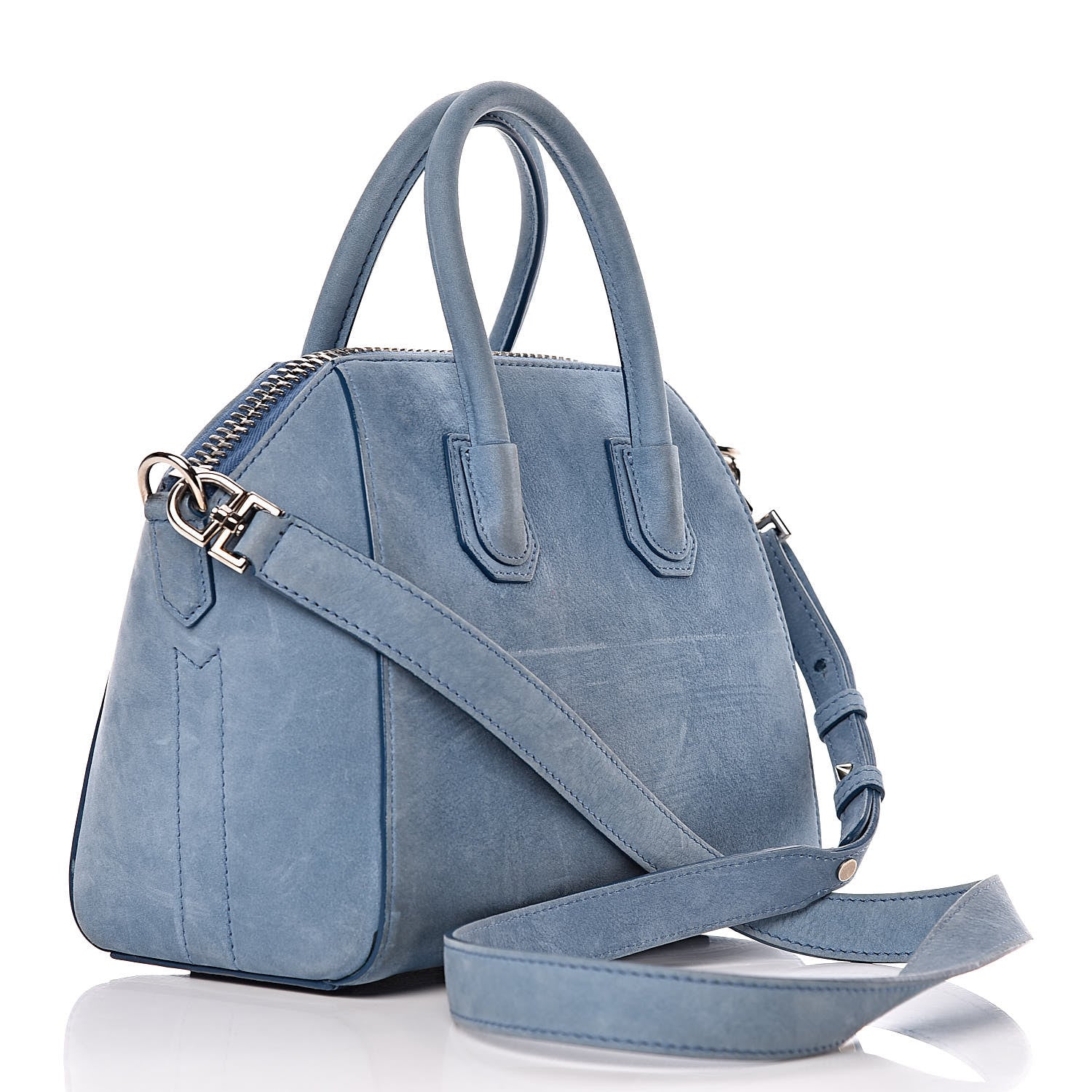 Givenchy Nubuck Mini Antigona Blue 3 of 17