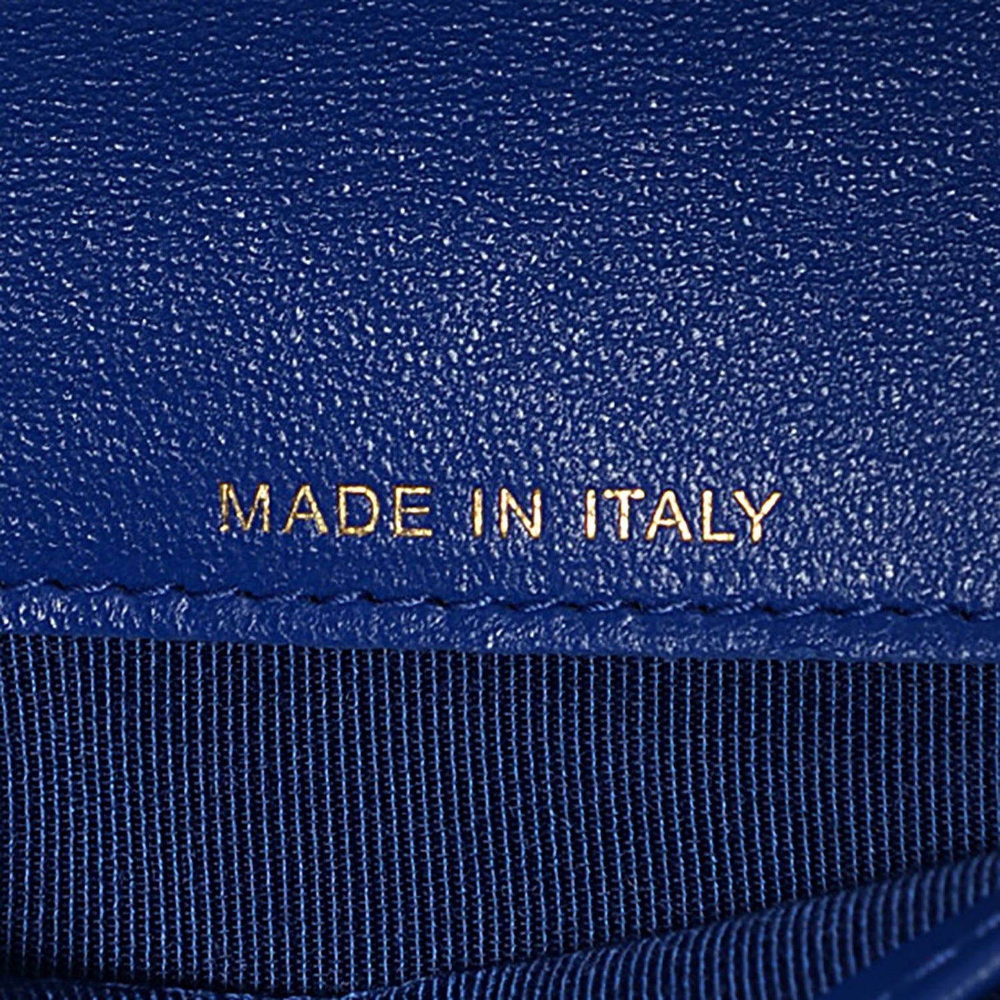 Lambskin Quilted Large Flap Wallet Royal Blue