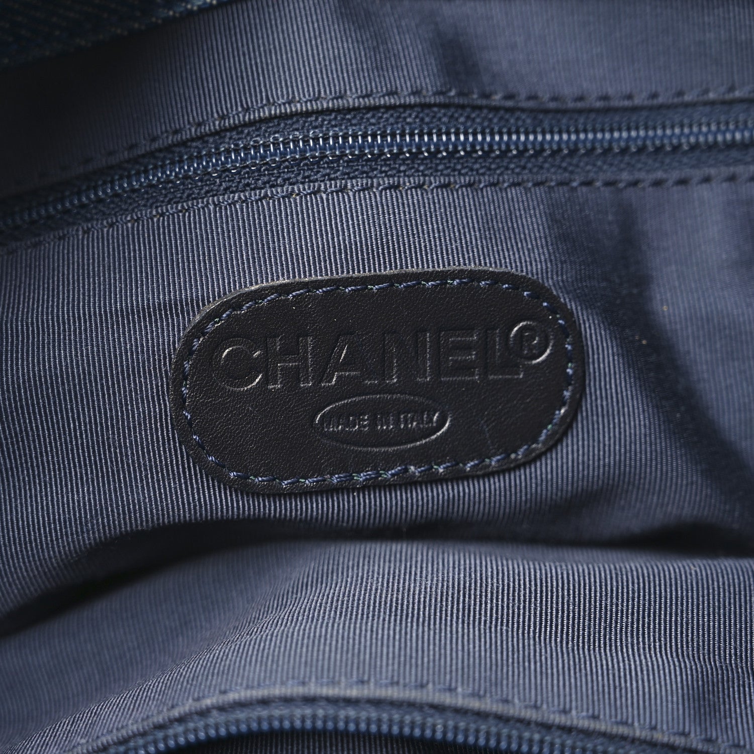 Chanel Denim CC Tote Bag Blue Brown 6 of 11