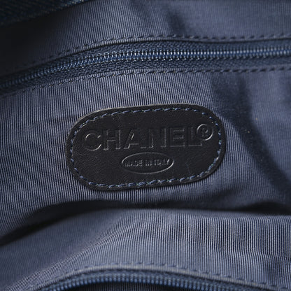 Chanel Denim CC Tote Bag Blue Brown 6 of 11