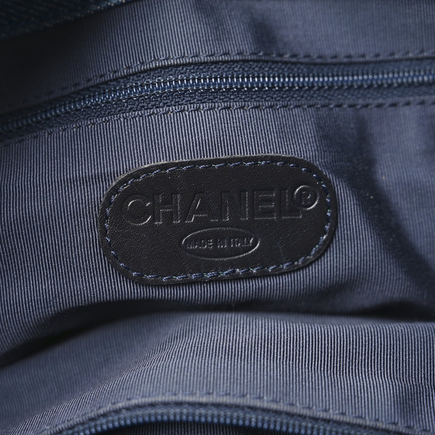 Denim CC Tote Bag Blue Brown