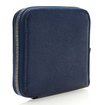 Hermes Epsom Silk'In Compact Wallet Bleu Saphir 3 of 6