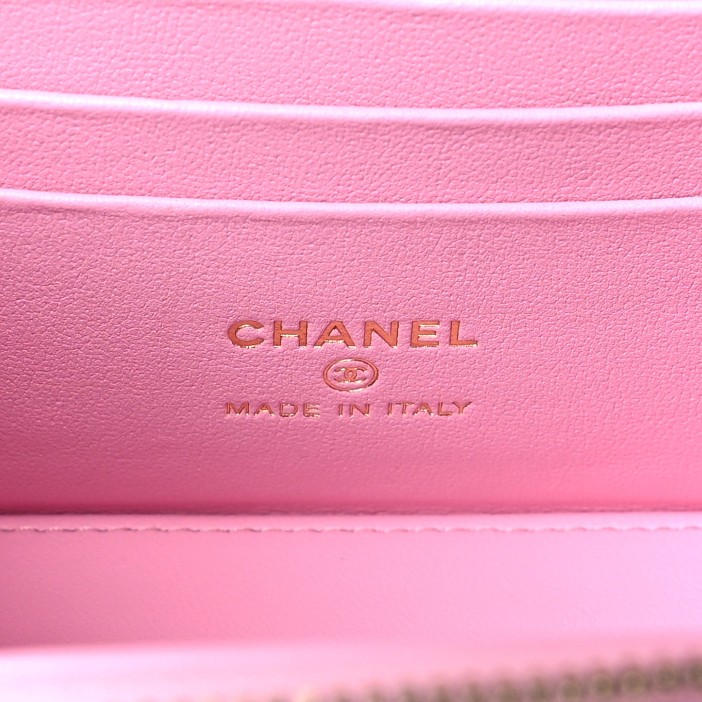 Caviar Quilted Sweetheart Vanity Case Pink