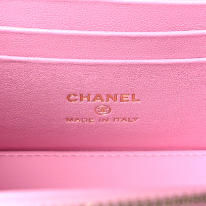 Chanel Caviar Quilted Sweetheart Vanity Case Pink 6 of 11