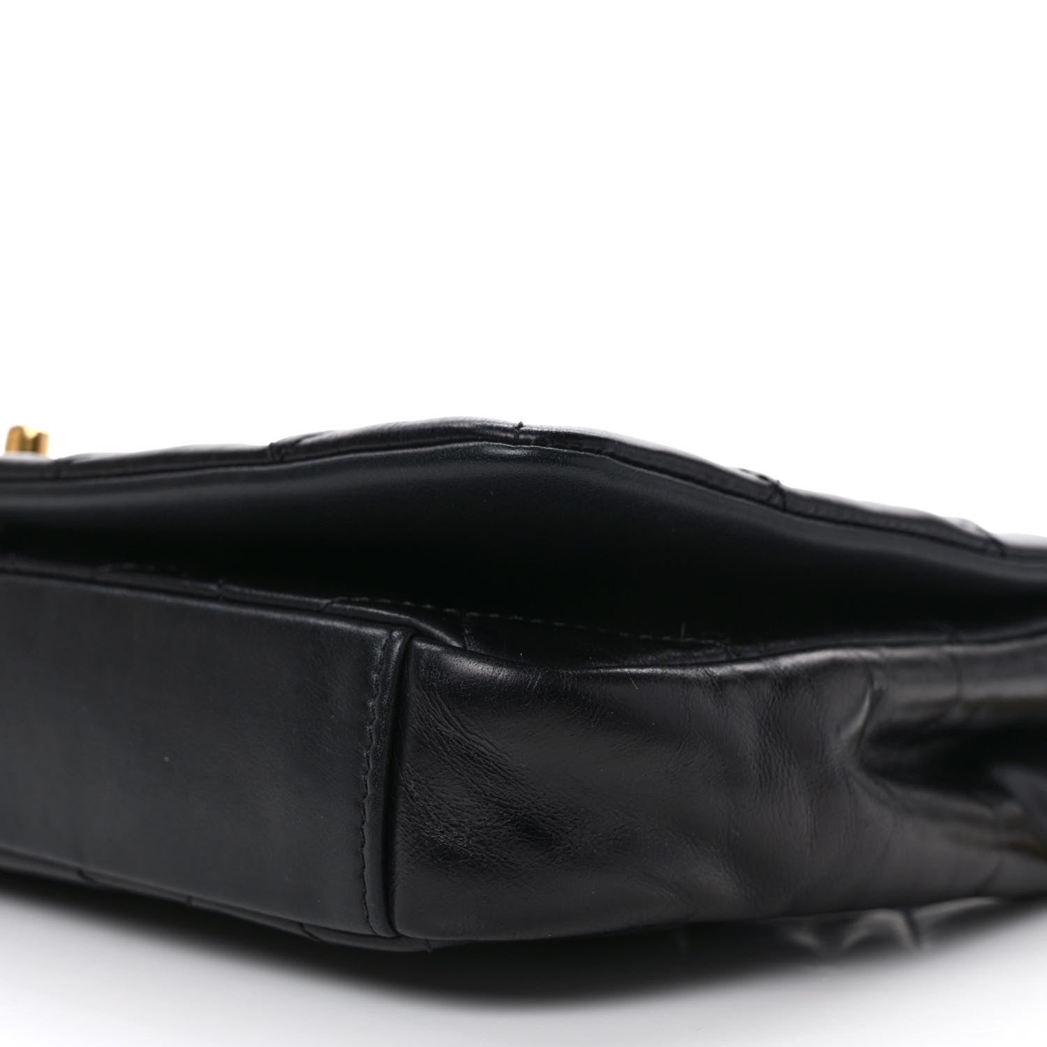 Chanel Calfskin Quilted Gold Bar Flap Black 8 of 9