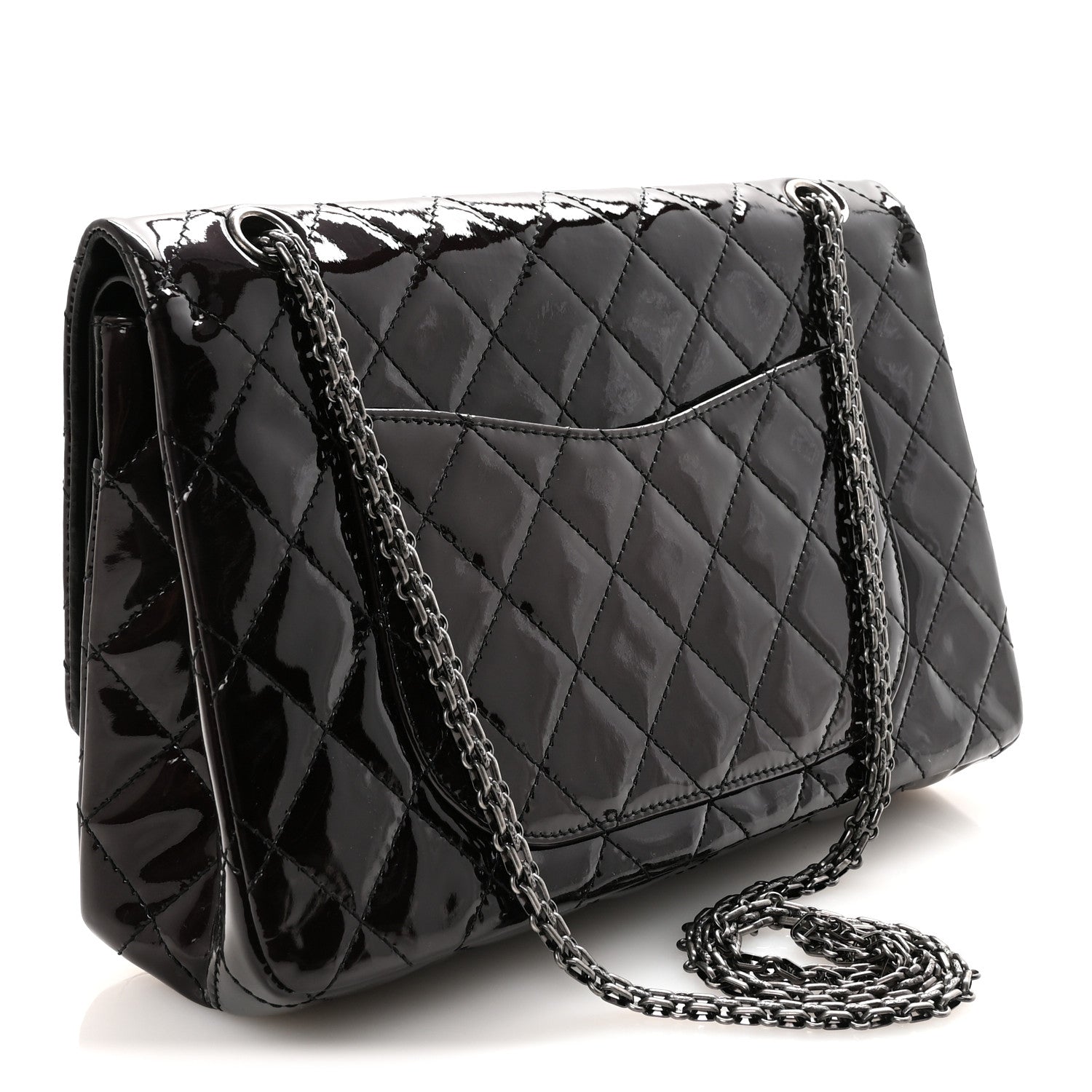 Chanel Patent Quilted 2.55 Reissue 227 Flap Prune 3 of 11