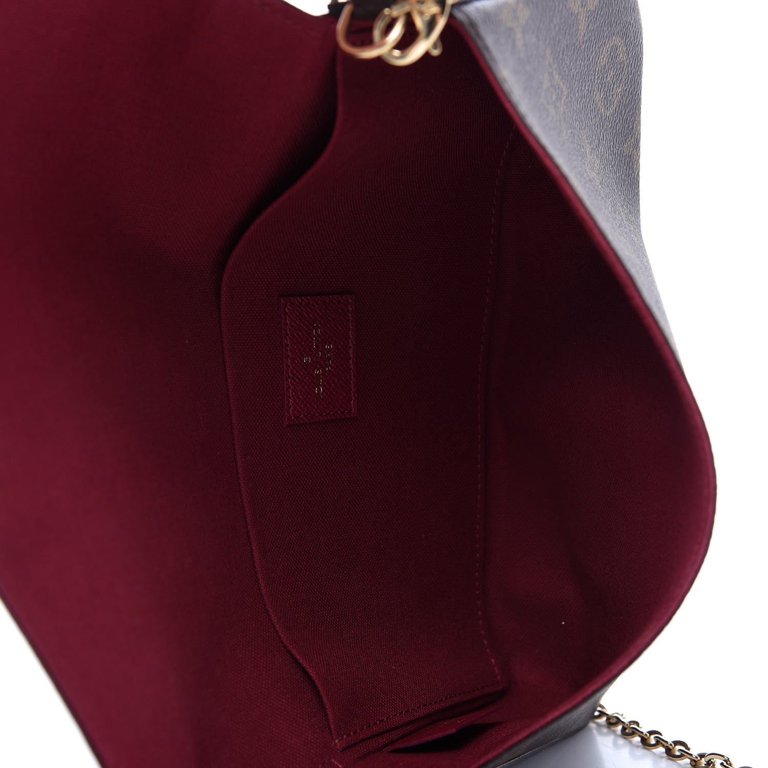 Louis Vuitton Monogram Pochette Felicie Chain Wallet Fuchsia 5 of 9