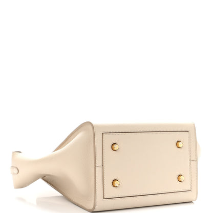 Celine Crisped Calfskin Mini Tie Knot Tote Chalk 4 of 13