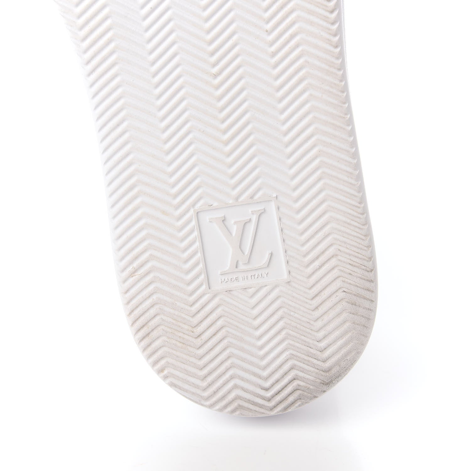 Louis Vuitton Grained Calfskin Embossed Monogram Mens Beverly Hills Sneakers 10.5 White 6 of 8