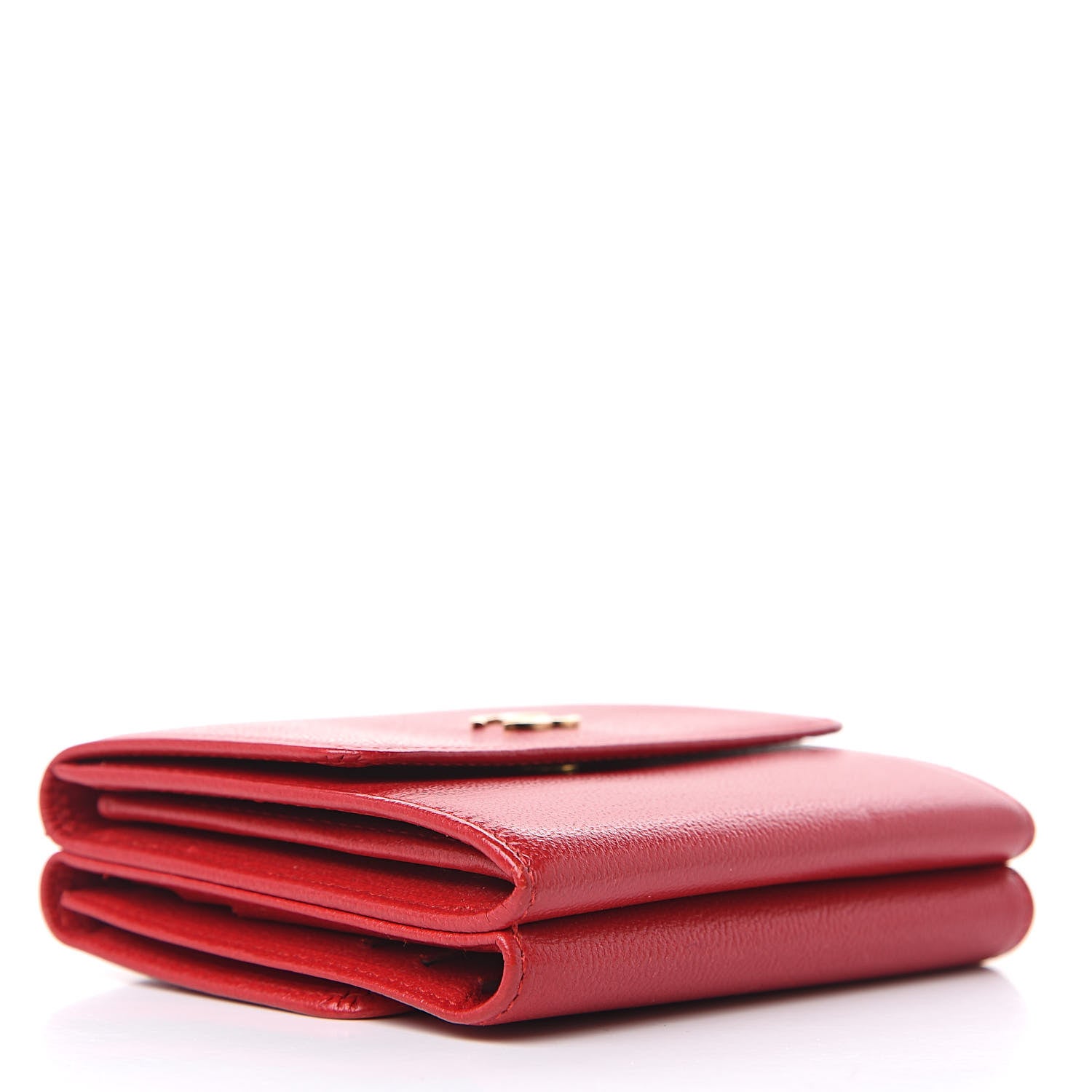 Chanel Goatskin Compact Double Sided Wallet Red 4 of 9