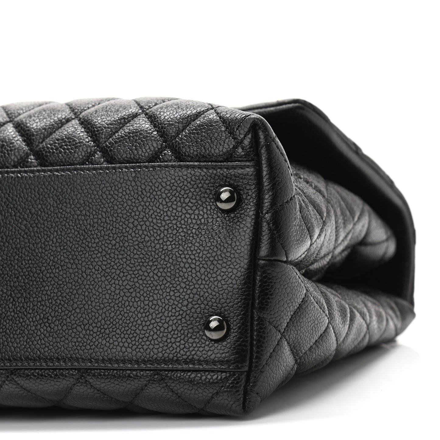 Caviar Quilted Medium Coco Handle Flap So Black
