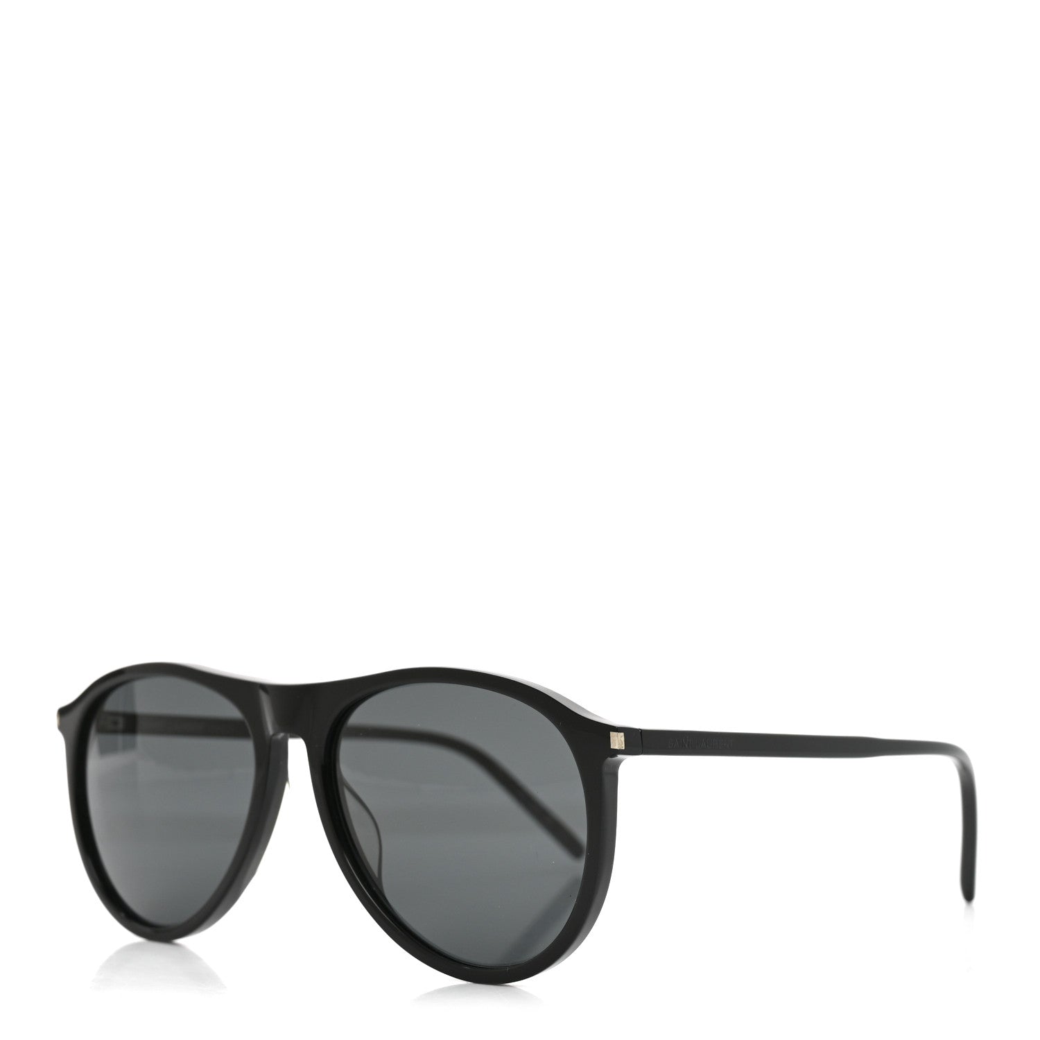 Saint Laurent Acetate Aviator Sunglasses SL 667 Black 1 of 7