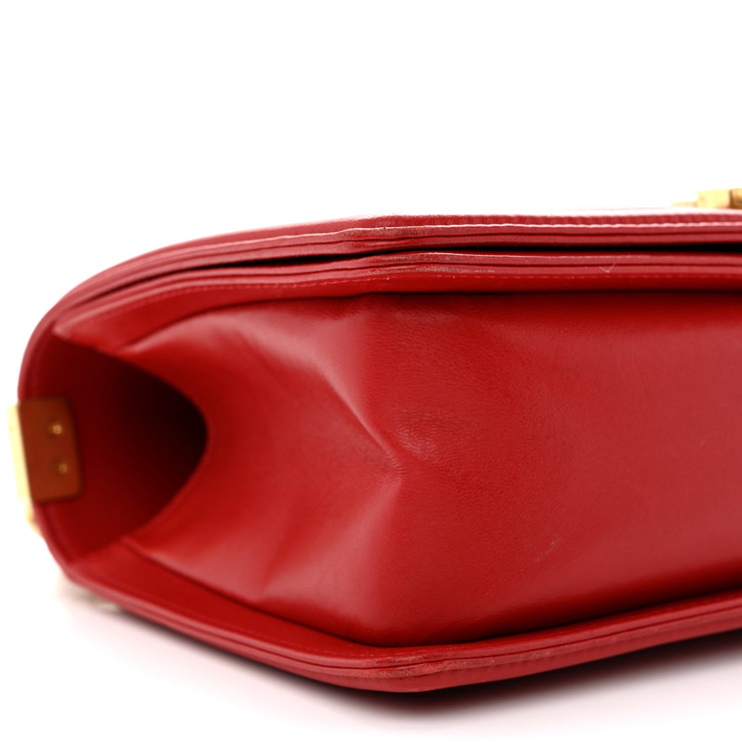 Lambskin Quilted Medium Boy Flap Red