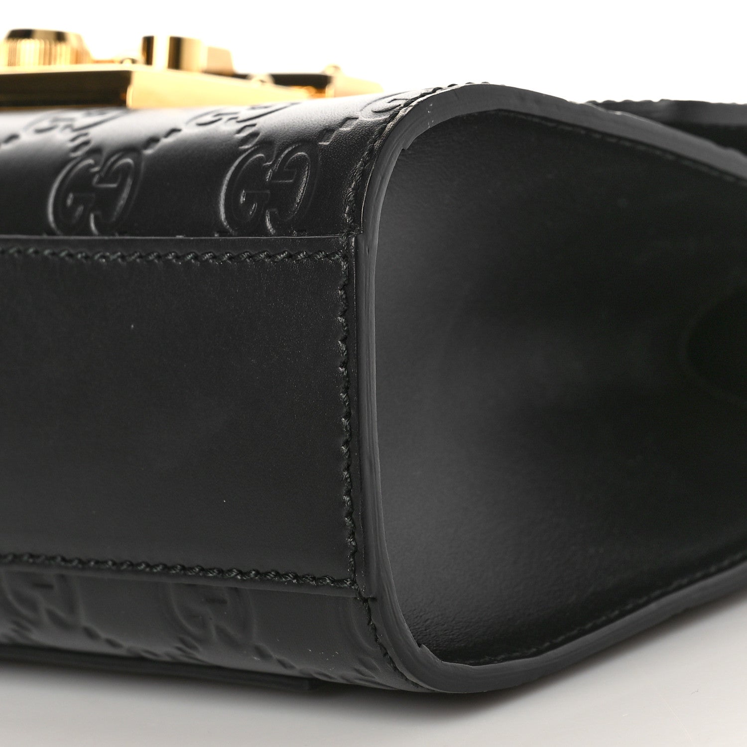 Gucci Guccissima Small Padlock Shoulder Bag Black 9 of 9