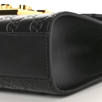 Gucci Guccissima Small Padlock Shoulder Bag Black 9 of 9