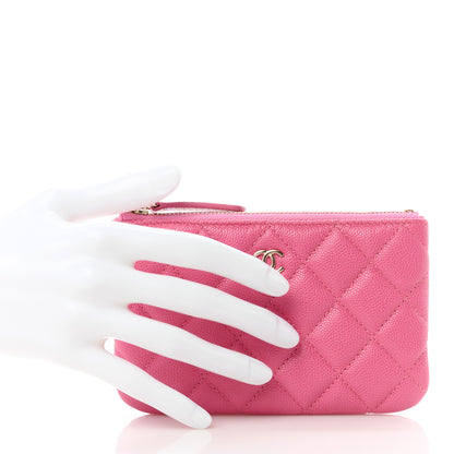 Chanel Caviar Quilted Small Cosmetic Case Pink 2 of 11