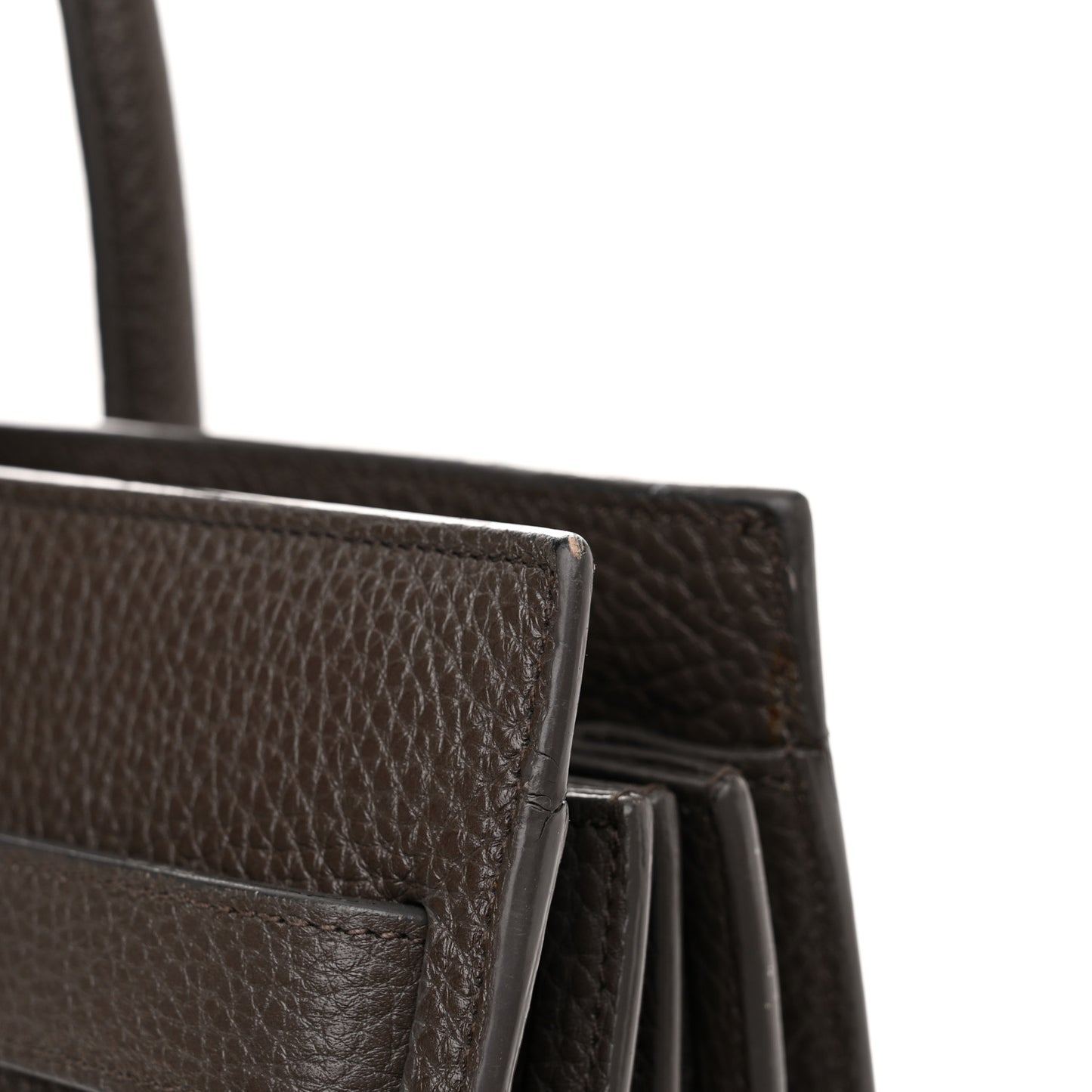 Grained Calfskin Small Sac De Jour Fog