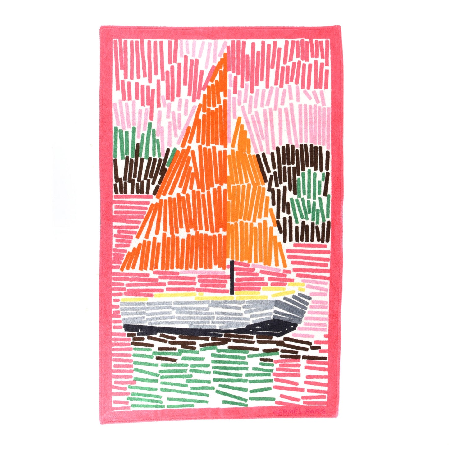 Cotton Terry Voile Sur Gallee Beach Towel Rose