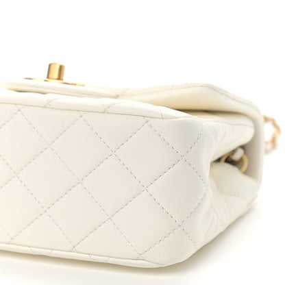 Chanel Lambskin Quilted Mini Pearl Crush Flap White 9 of 9