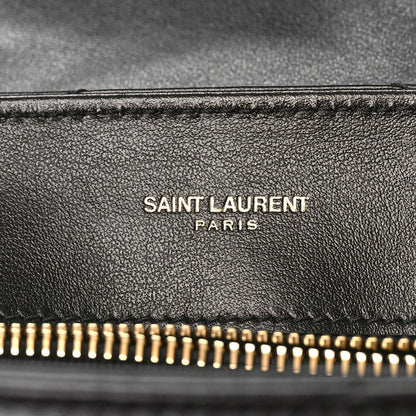 Saint Laurent Calfskin Y Quilted Monogram Small Loulou Chain Satchel Black 6 of 8