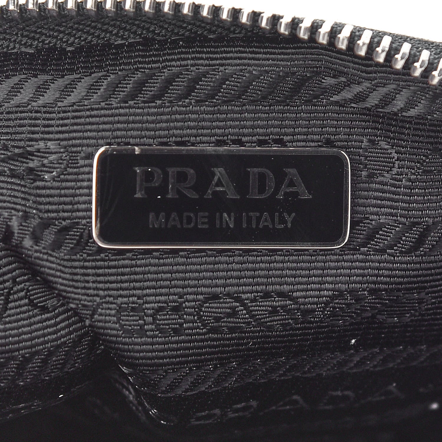 Prada Tessuto Nylon Saffiano Crossbody Pouch Black 7 of 8