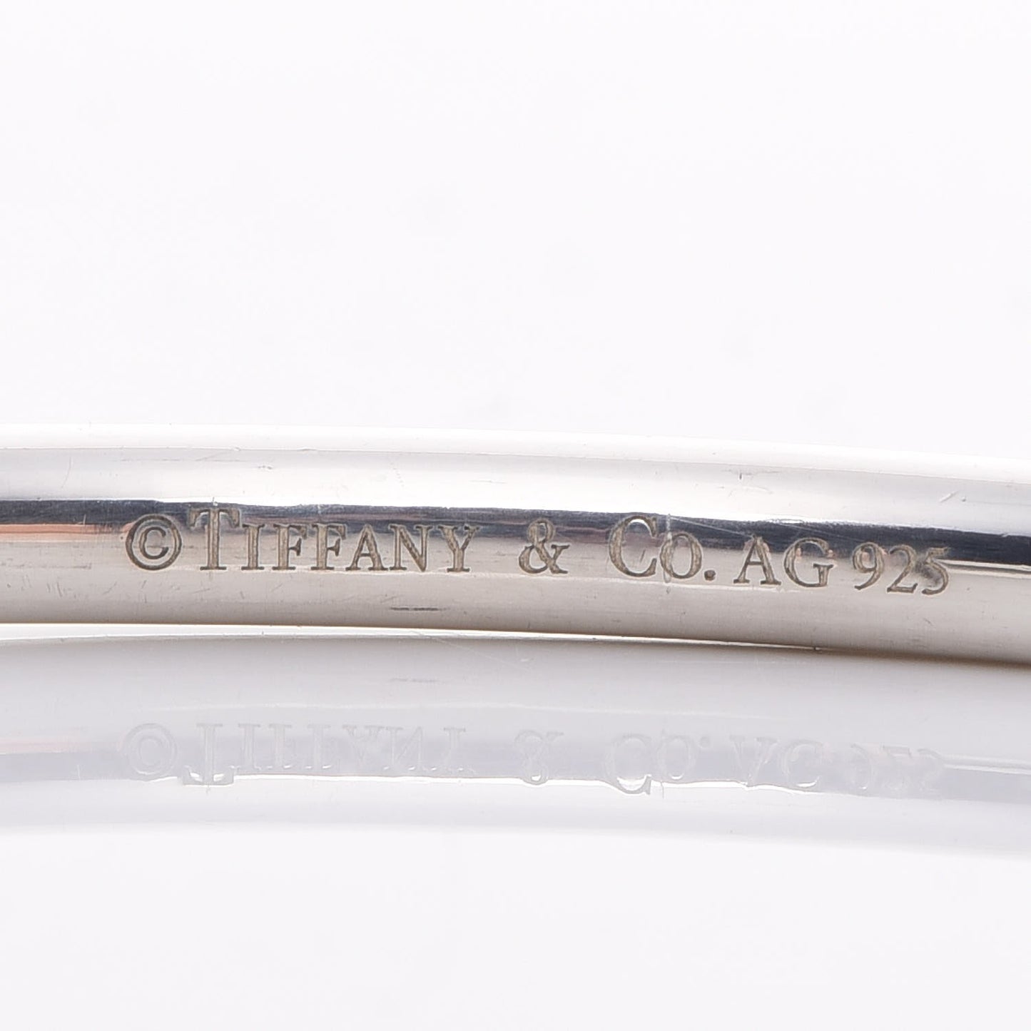 Sterling Silver Rubedo Return to Tiffany Narrow Circle Edge Cuff Bracelet
