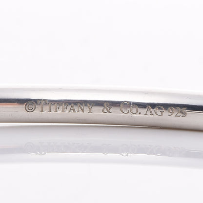 Tiffany Sterling Silver Rubedo Return to Tiffany Narrow Circle Edge Cuff Bracelet 5 of 6