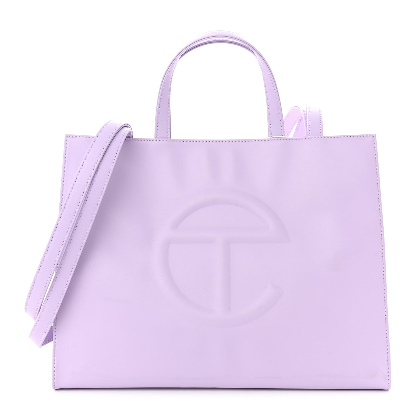 Vegan Leather Medium Shopping Bag Lavender