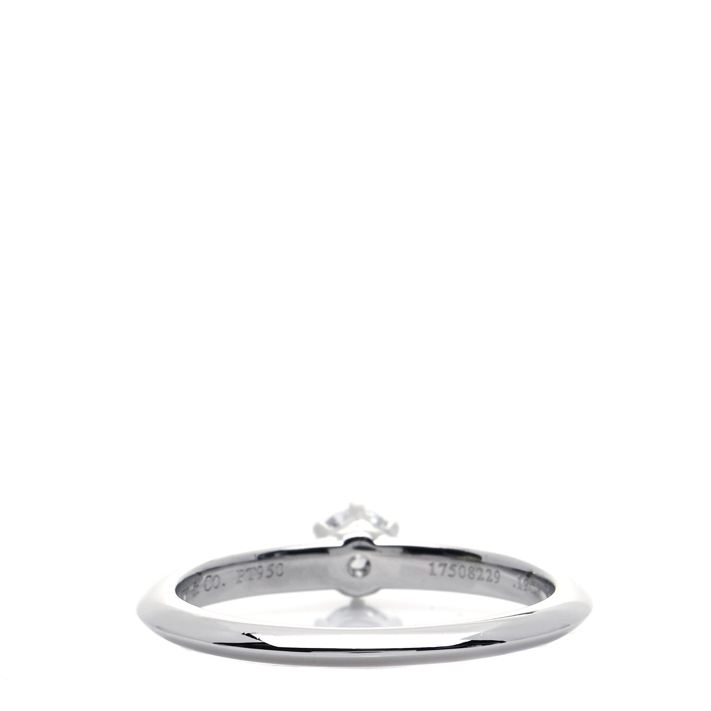 Platinum Diamond .19ct Solitaire Engagement Ring 51 5.75