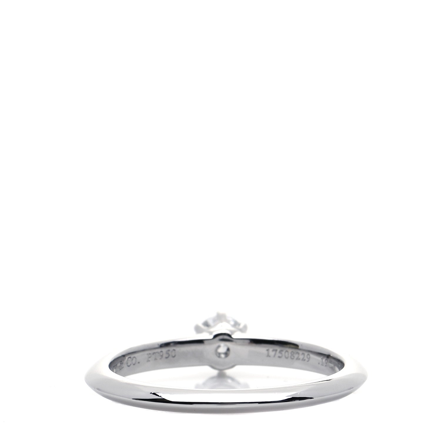 Tiffany Platinum Diamond .19ct Solitaire Engagement Ring 51 5.75 3 of 6