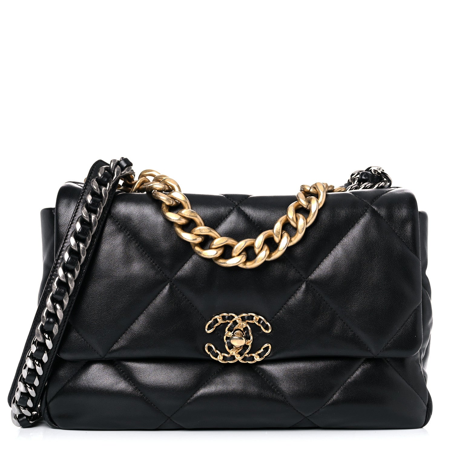 Chanel Lambskin Quilted Large Chanel 19 Flap Black 1 of 14