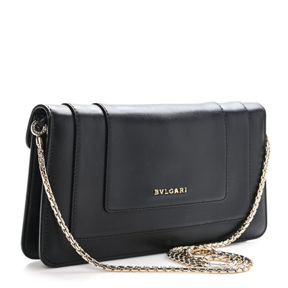 Bulgari Calfskin Serpenti Forever Shoulder Bag Black 4 of 9