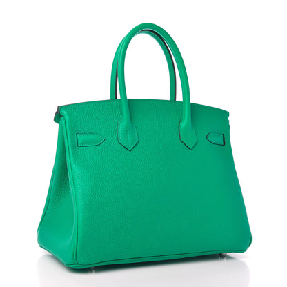 Hermes Taurillon Clemence Birkin 30 Menthe 3 of 11