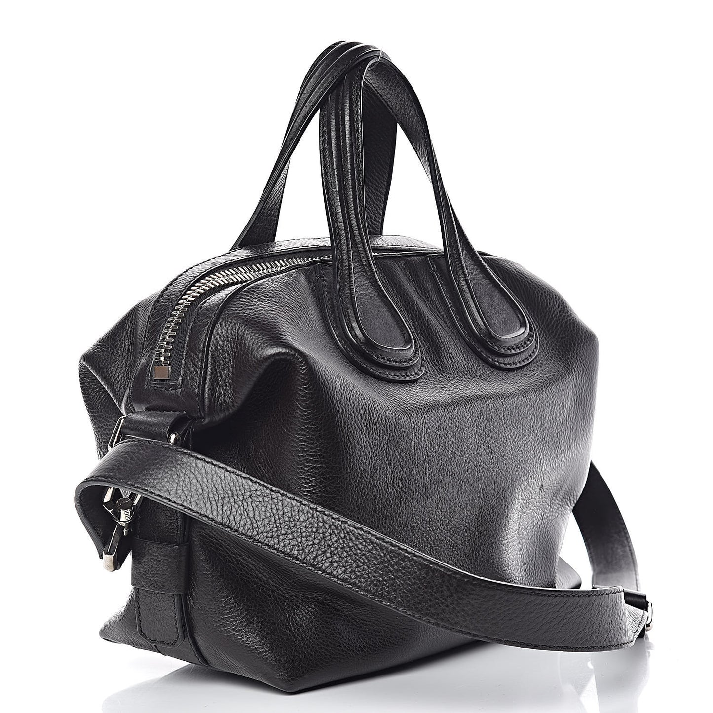 Pebbled Calfskin Small Nightingale Black