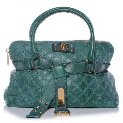Marc Jacobs Leather Quilted Bruna Tote Teal 1 of 7