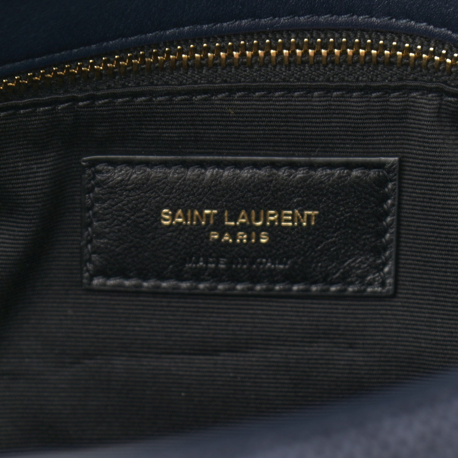 Saint Laurent Canvas Quilted Small Loulou Puffer Monogram Chain Satchel Marine 8 of 9