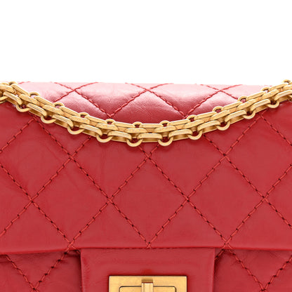 Chanel Aged Calfskin Quilted 2.55 Reissue Mini Flap Red 8 of 12