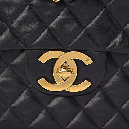 Chanel Lambskin Quilted XL Jumbo Single Flap Black 9 of 16