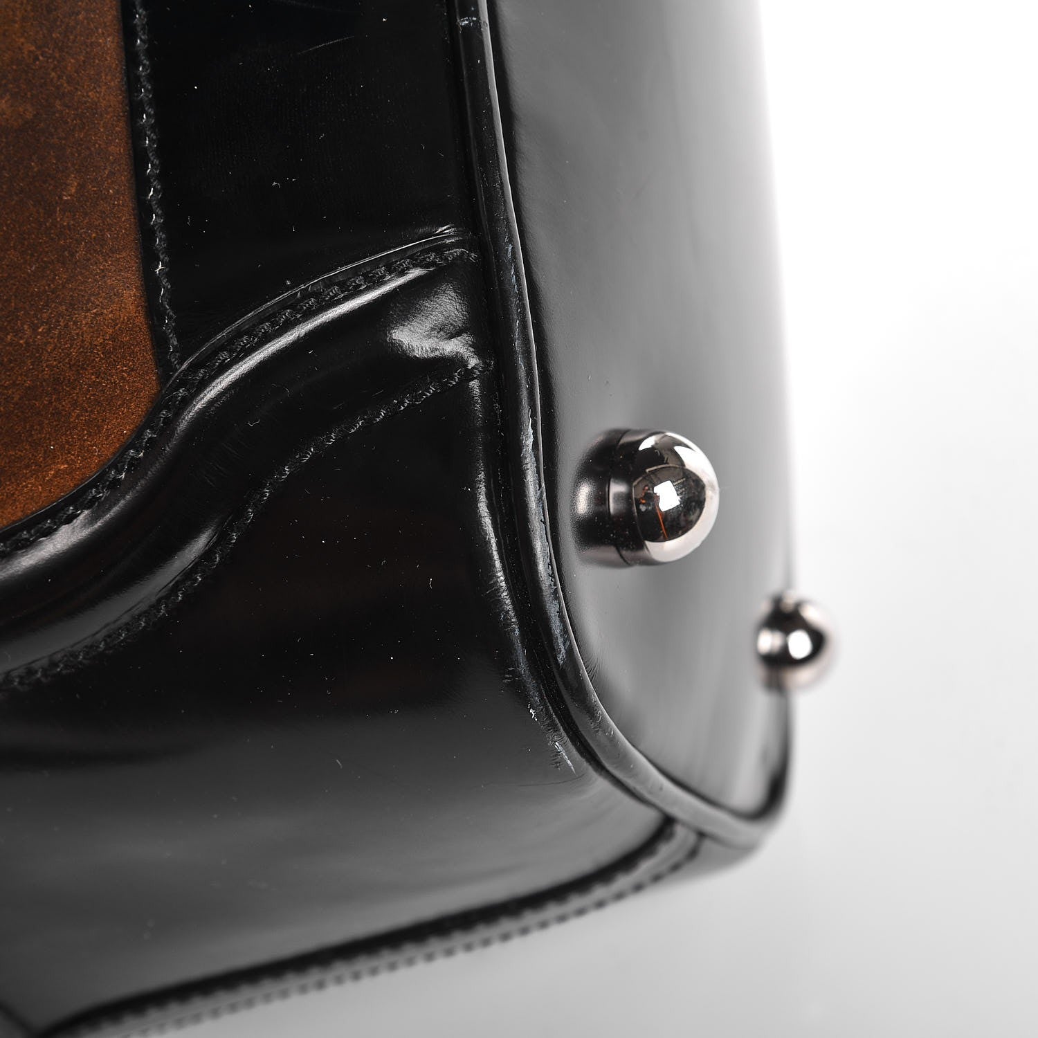 Balenciaga Calfskin Suede Frame Bag Brown Black 19 of 22