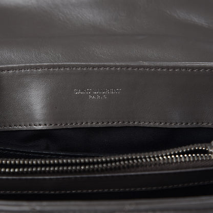 Saint Laurent Calfskin Y Quilted Monogram Small Loulou Chain Satchel Earth 7 of 10