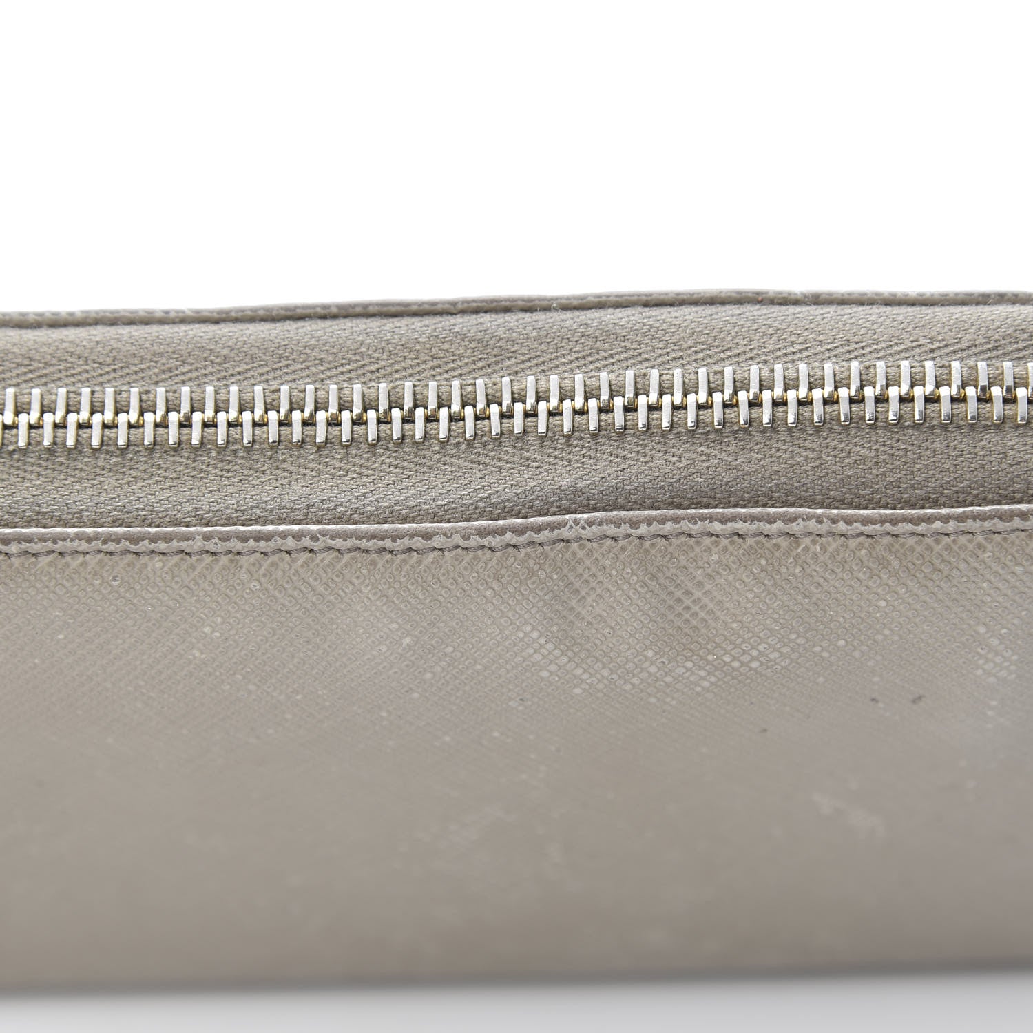 Prada Saffiano Metal Zip Around Wallet Argilla 19 of 20