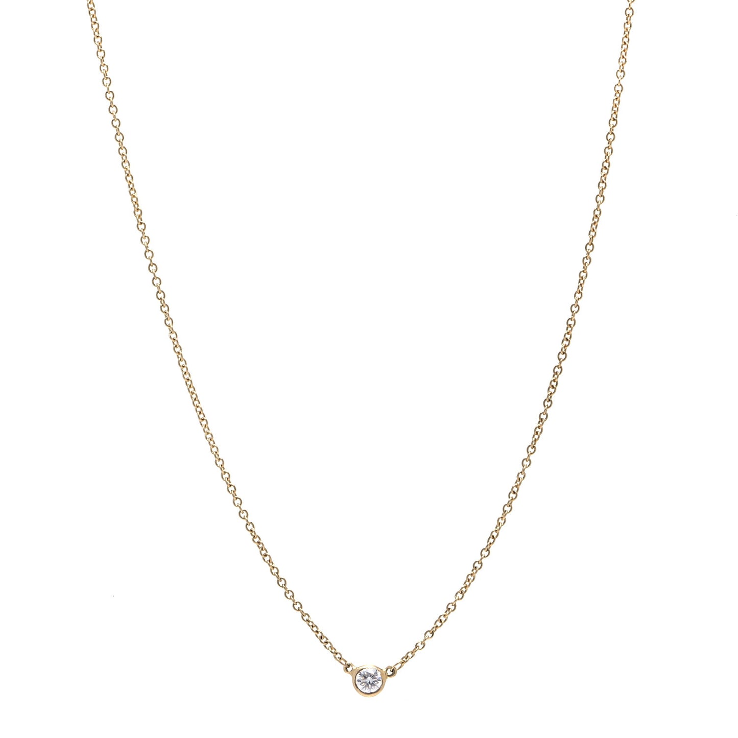 18K Yellow Gold Diamond .10ct Elsa Peretti Diamonds by the Yard Pendant Necklace